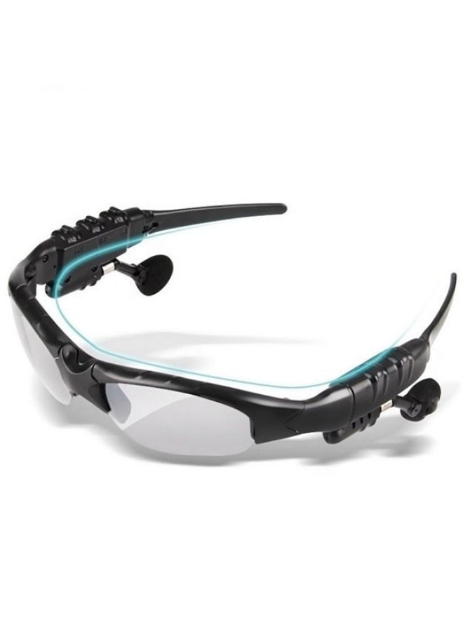 5.0 Card Glasses Listen To Songs Wireless Smart Bluetooth Glasses Headset Sports Polarized Sunglasses Ink Mobile Phone Universal-Color:Polarized Blue