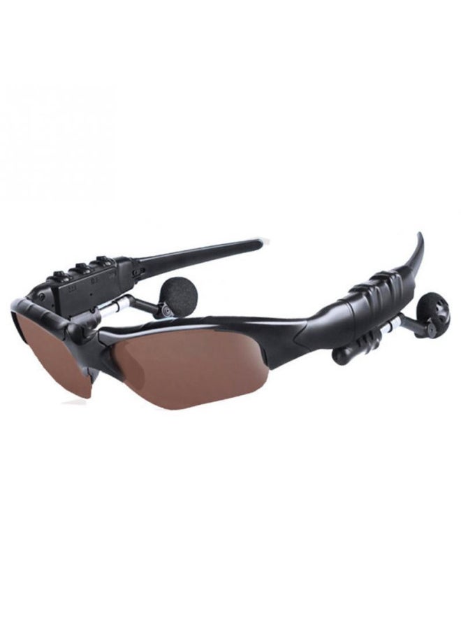 5.0 Card Glasses Listen To Songs Wireless Smart Bluetooth Glasses Headset Sports Polarized Sunglasses Ink Mobile Phone Universal-Color:Brown