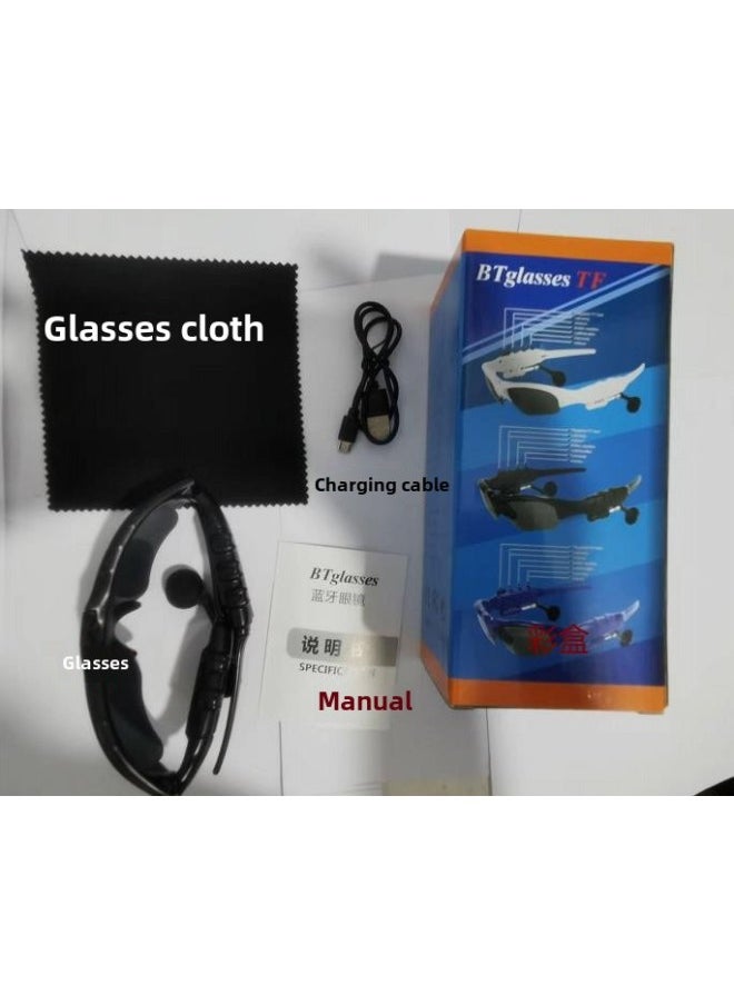 5.0 Card Glasses Listen To Songs Wireless Smart Bluetooth Glasses Headset Sports Polarized Sunglasses Ink Mobile Phone Universal-Color:Black (packed In Plastic Bag And Color Box)