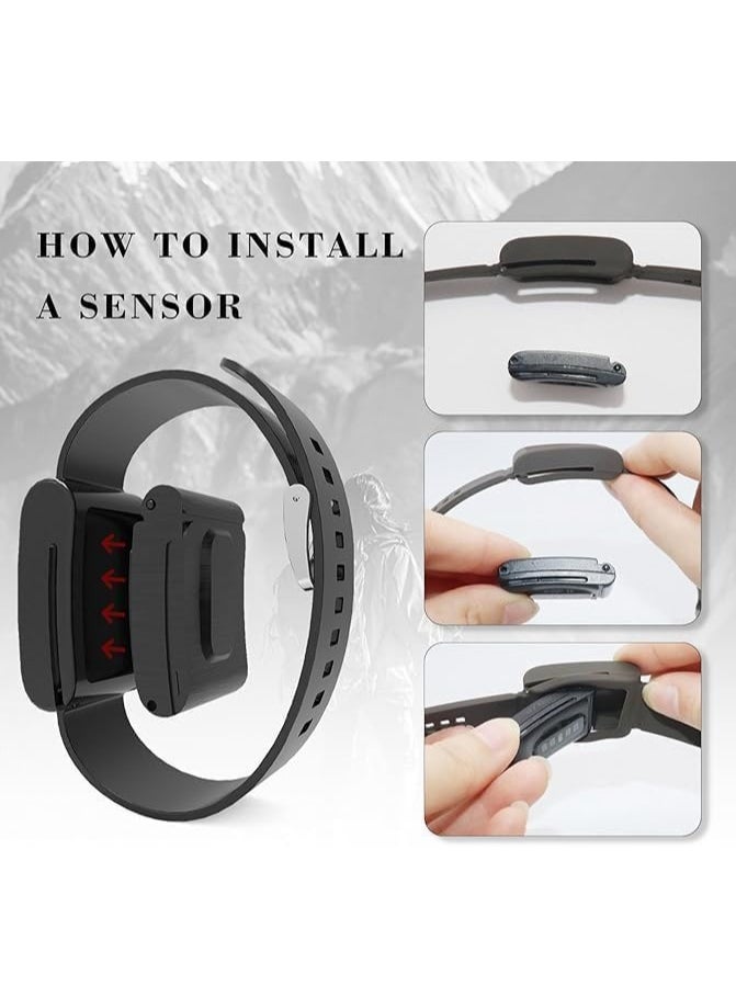 SPECTON Silicone Adjustable Band Strap Compitable with WHOOP 4.0 and 3.0 Heart Rate Monitor, Super Soft Silicone