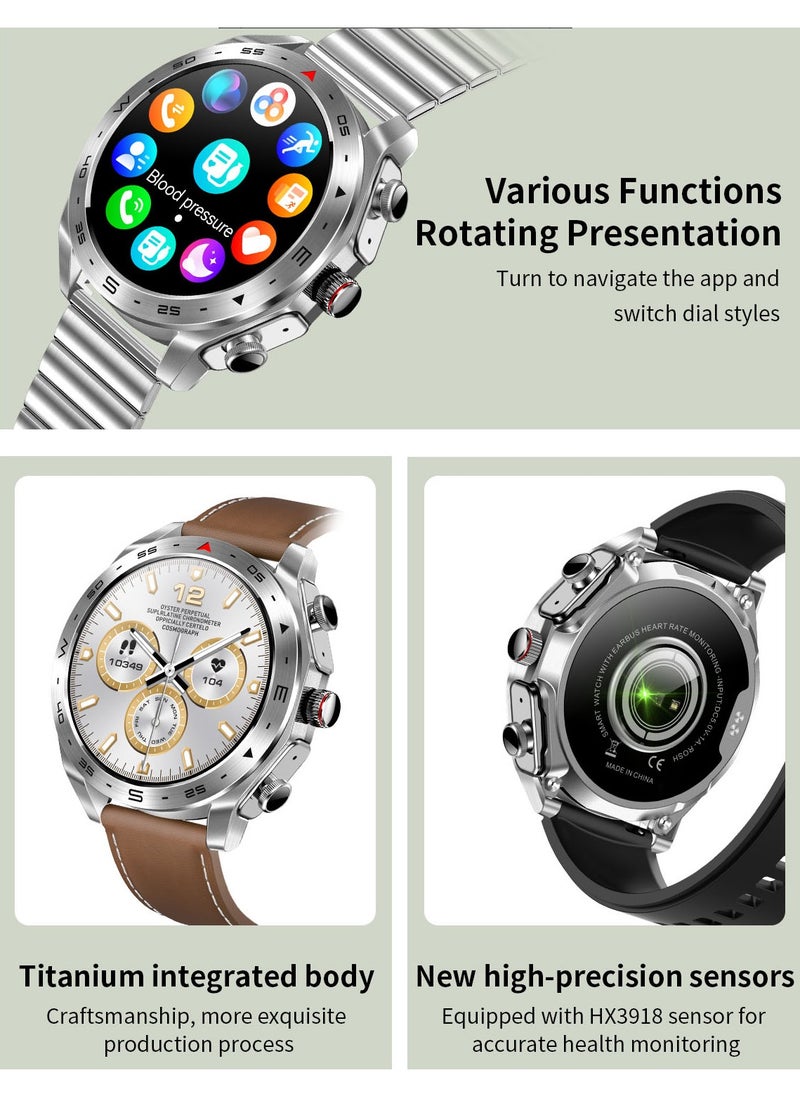 Innovative 2-in-1 Smartwatch with TWS Earbuds – 1.52″ HD Octagonal Metal Design, 4G Android SIM Card, Dynamic Rotary Crown, Dual HD Cameras & Multi-Sport Modes