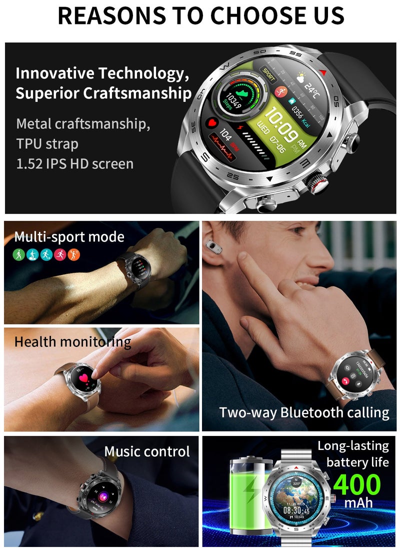 Innovative 2-in-1 Smartwatch with TWS Earbuds – 1.52″ HD Octagonal Metal Design, 4G Android SIM Card, Dynamic Rotary Crown, Dual HD Cameras & Multi-Sport Modes