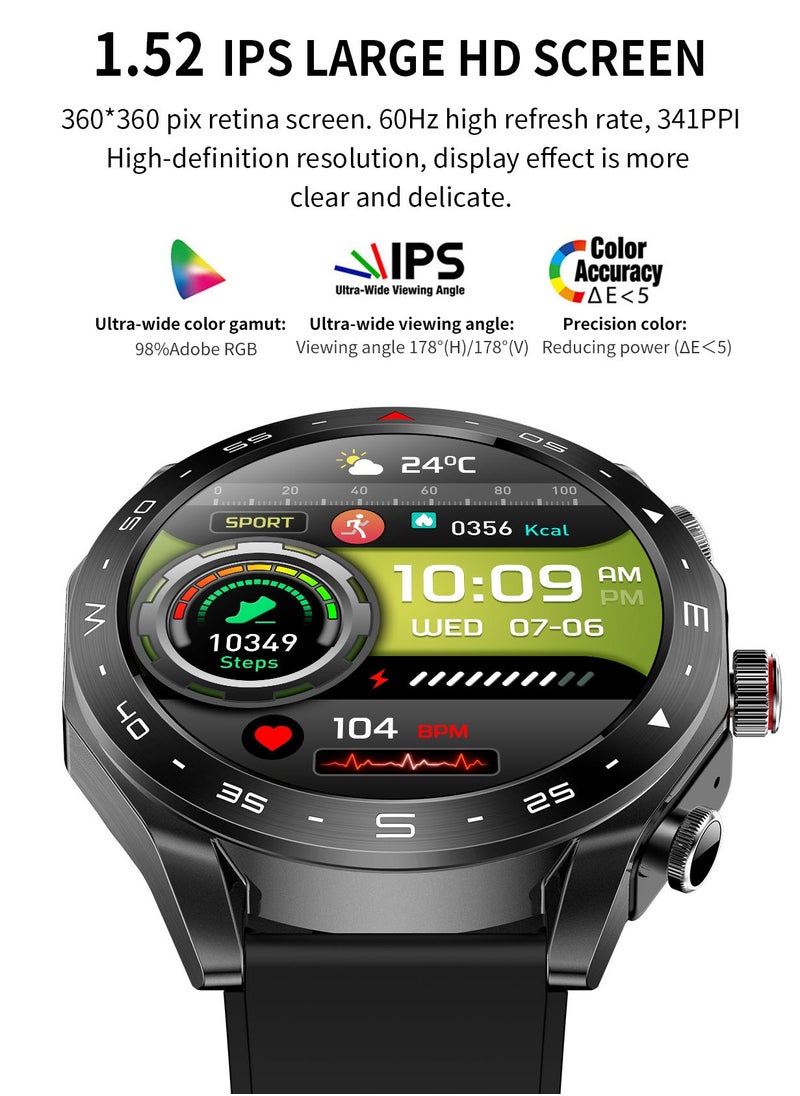 Innovative 2-in-1 Smartwatch with TWS Earbuds – 1.52″ HD Octagonal Metal Design, 4G Android SIM Card, Dynamic Rotary Crown, Dual HD Cameras & Multi-Sport Modes