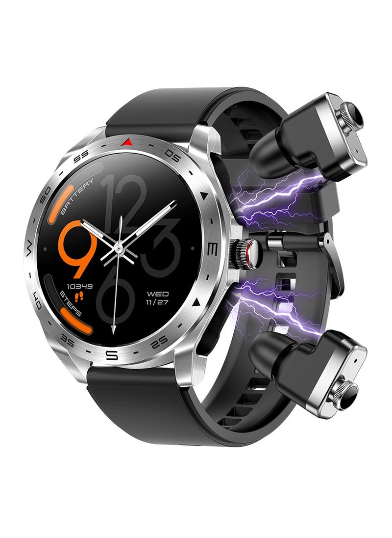Innovative 2-in-1 Smartwatch with TWS Earbuds – 1.52″ HD Octagonal Metal Design, 4G Android SIM Card, Dynamic Rotary Crown, Dual HD Cameras & Multi-Sport Modes