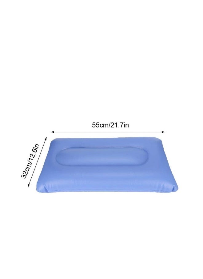 Inflatable Pillow Portable Washable Squared Smooth Surface Air Pillow Anti Bedsore Cushion Thickening Inflatable Cushion for Camping Sleeping Backpacking Hiking Traveling Elder Bedridden