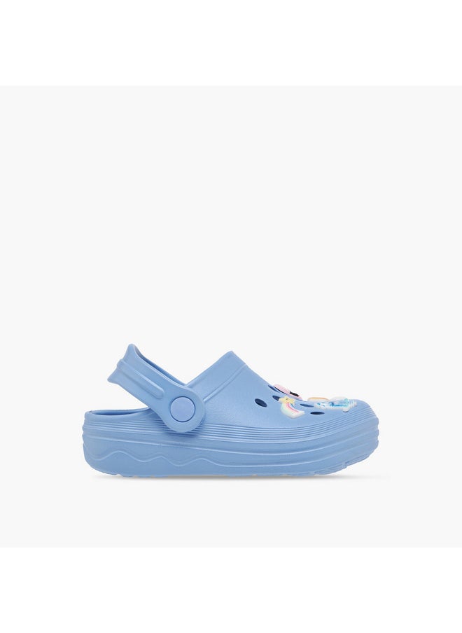 Girls Princess Accent Slip-On Clogs