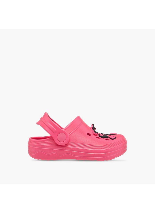 Girls Minnie Mouse Accent Slip-On Clogs