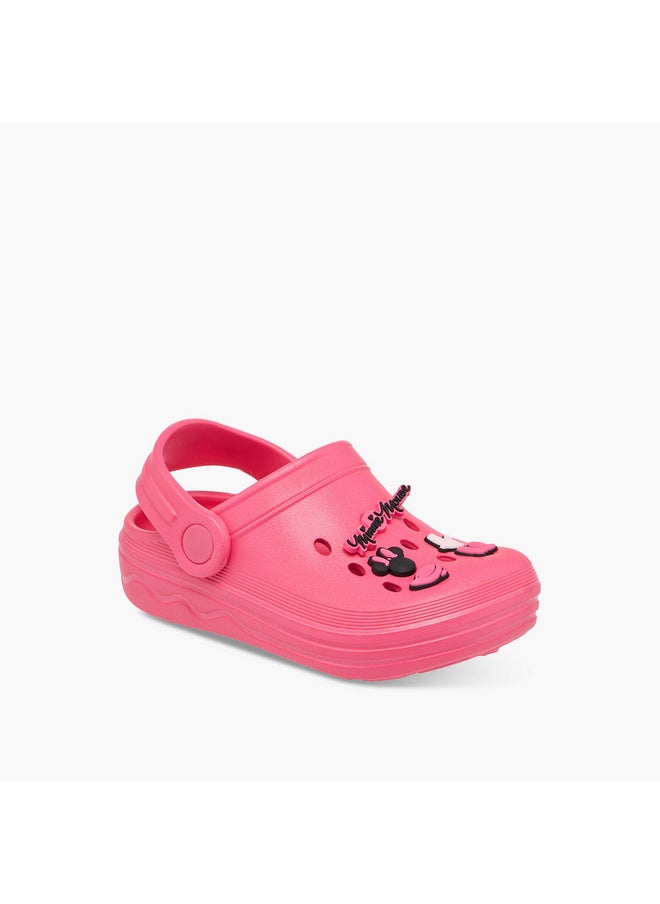 Girls Minnie Mouse Accent Slip-On Clogs