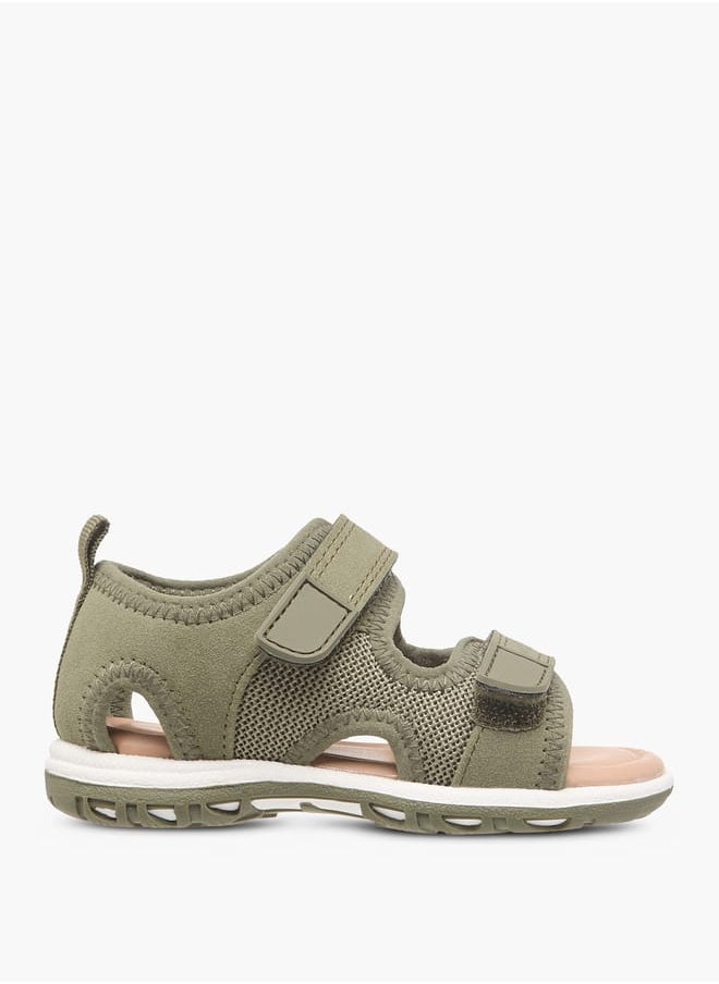 Boys Textured Floaters with Hook and Loop Closure