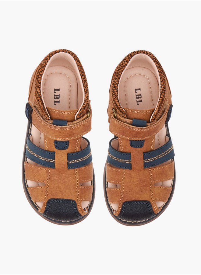 Strap Sandals with Hook and Loop Closure