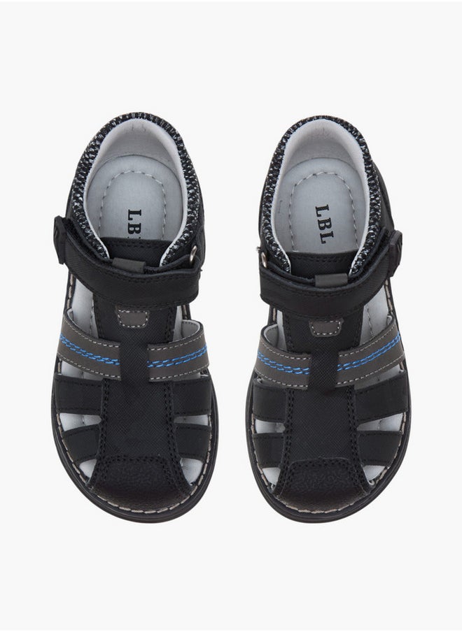 Strap Sandals with Hook and Loop Closure
