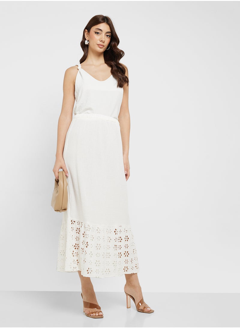 VMNATALI HW ANCLE SKIRT WVN GA