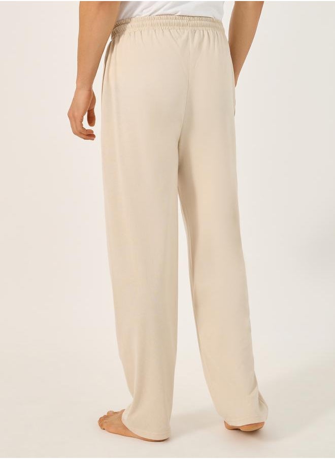 Pack of 2 - Solid Open Hem Pyjama with Drawstring