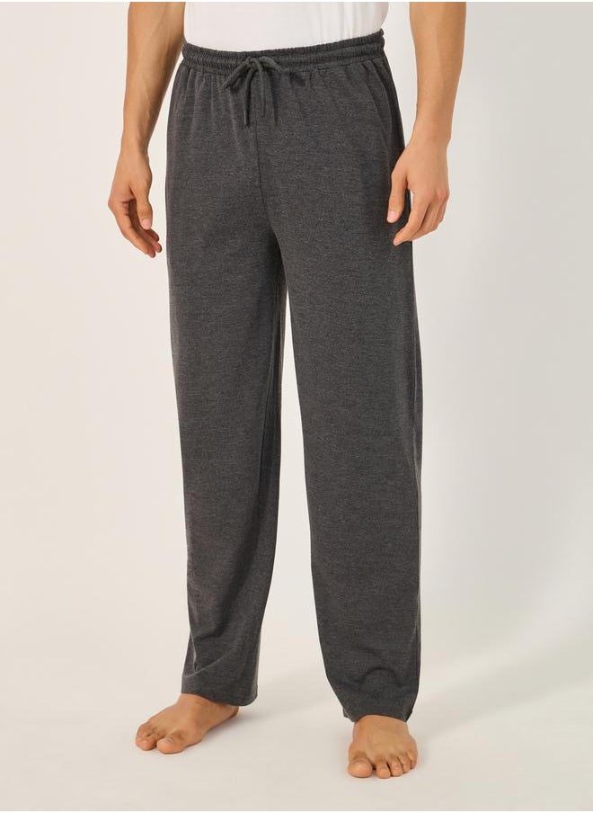 Pack of 2 - Solid Open Hem Pyjama with Drawstring