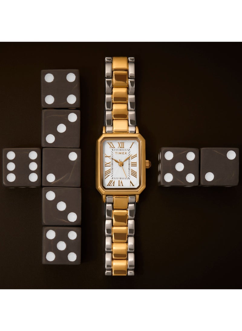 Timex Women's Silver/Gold Alloy Watch | TW2Y01300