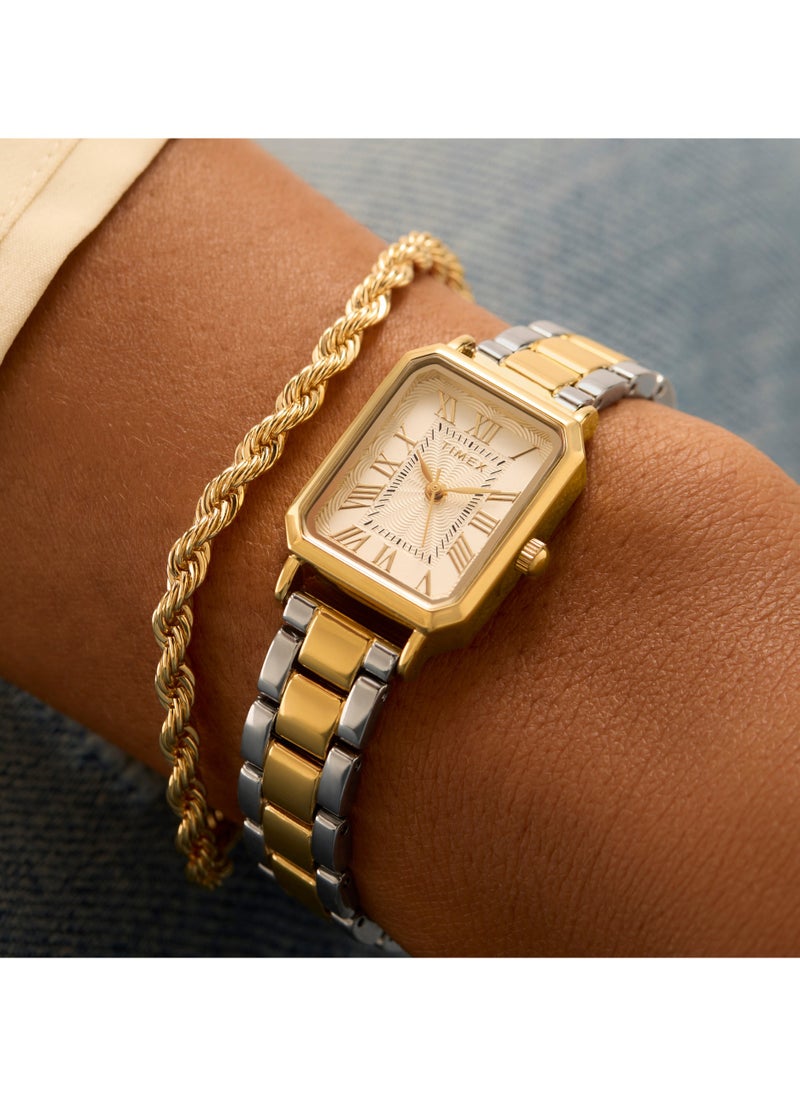Timex Women's Silver/Gold Alloy Watch | TW2Y01300