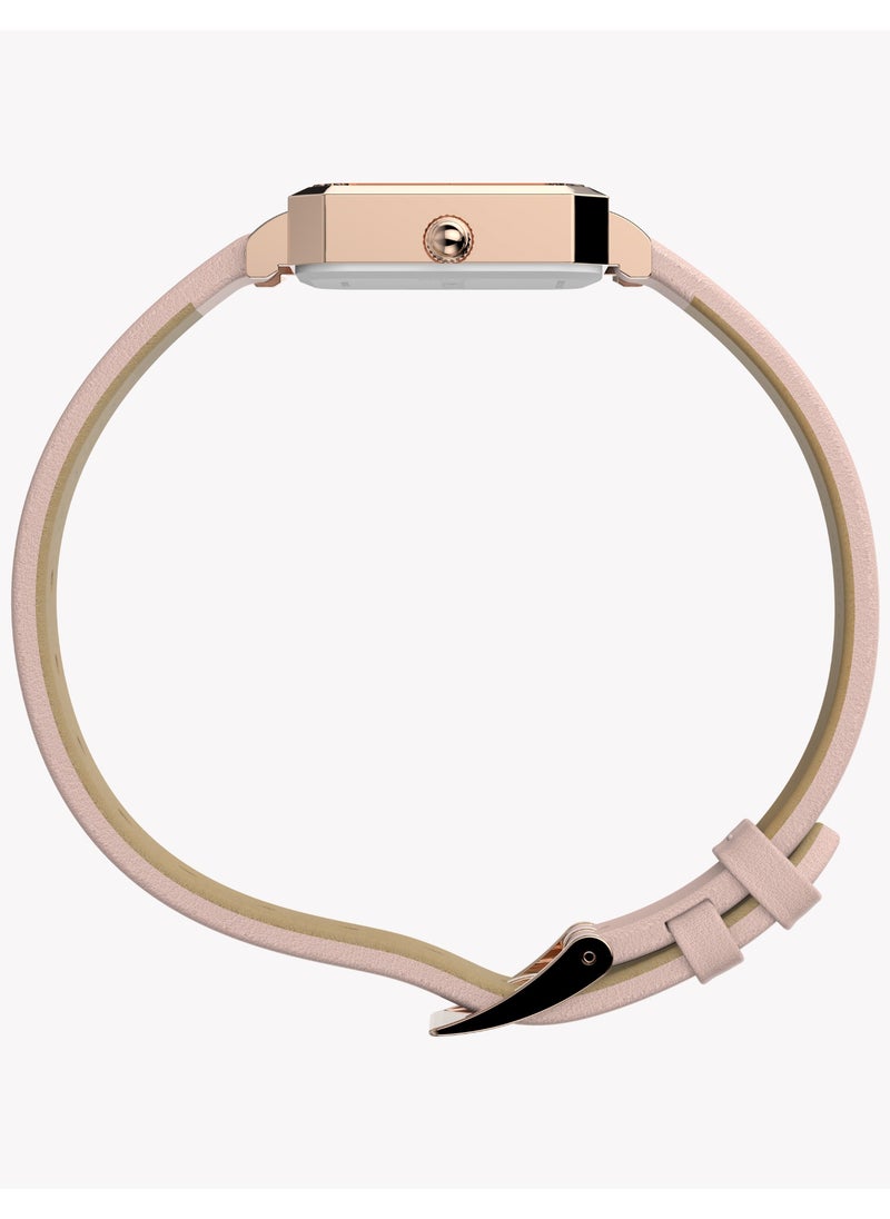TIMEX Women's Rose Gold/Pink Leather Watch | TW2Y01100