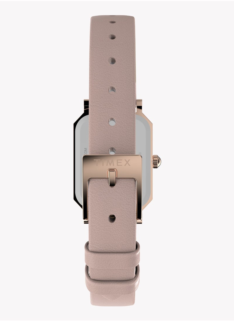 TIMEX Women's Rose Gold/Pink Leather Watch | TW2Y01100