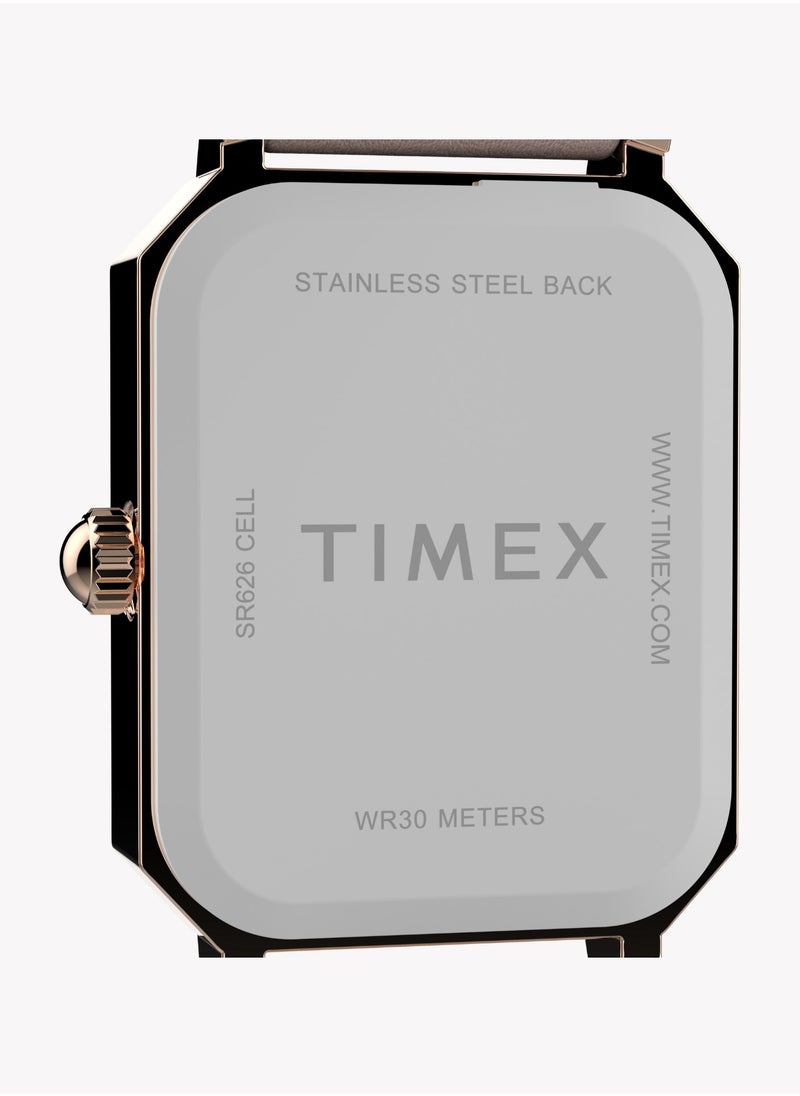 TIMEX Women's Rose Gold/Pink Leather Watch | TW2Y01100
