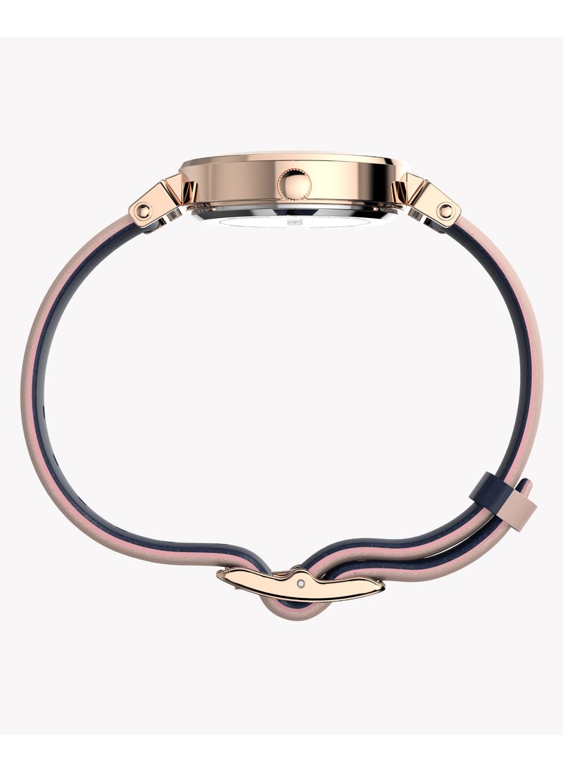 TIMEX Women's Rose Gold, Pink Leather | TW2W96300