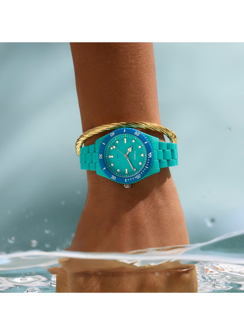 TIMEX Women's Green Ocean Plastic Watch | TW2Y04700
