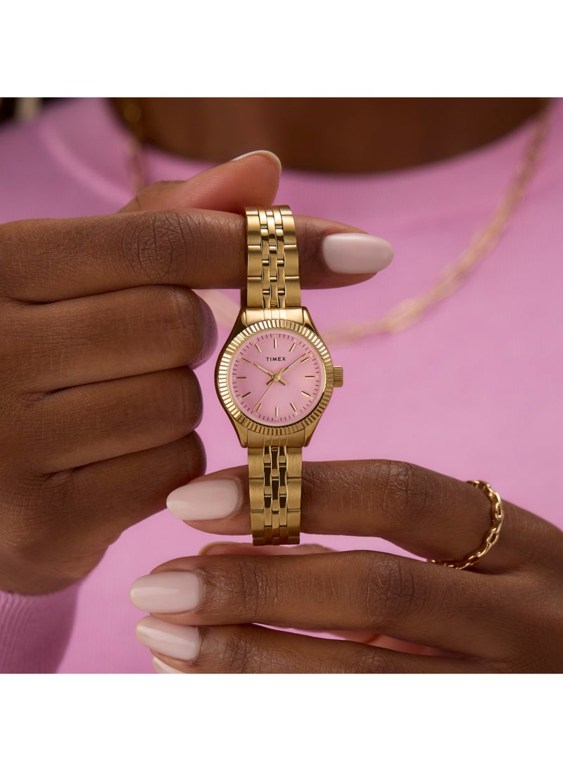 TIMEX Women's Gold-Tone Watch, Gold/Pink | TW2W90800