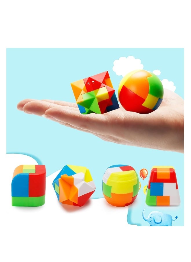 Brain Teaser Puzzles for Kids, 3D Plastic Sphere Puzzle Brain Teaser Puzzles, Chain Mind Game Puzzles for Boys Girls, Holiday, Challenge Game Party Favors Gift, Novelty and Creativity