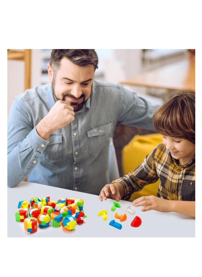 Brain Teaser Puzzles for Kids, 3D Plastic Sphere Puzzle Brain Teaser Puzzles, Chain Mind Game Puzzles for Boys Girls, Holiday, Challenge Game Party Favors Gift, Novelty and Creativity