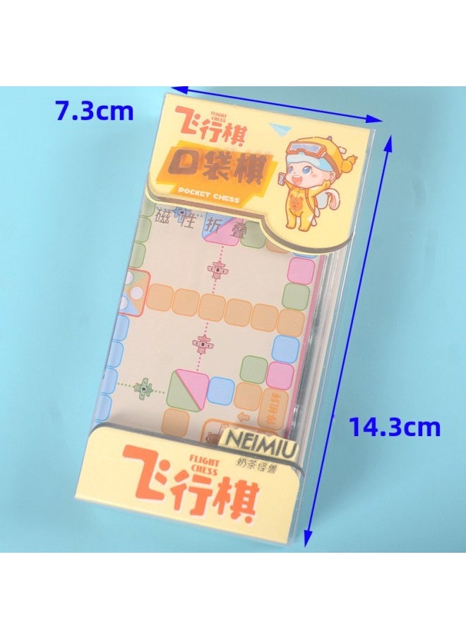 Mini Magnet Crystal Pocket Chess Folding Chess Chess Gobang Chess Flying Chess Checkers Colosseum Chess Student Toys-Color:Checkers