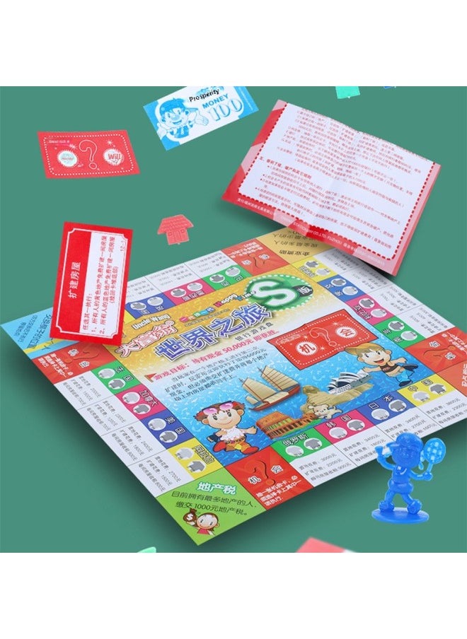 S Edition Monopoly Children's Edition Primary School Student Classic China World Shanghai Beijing Tour Chessboard Table Game Chess-Color:S105 Tour Of Guangdong