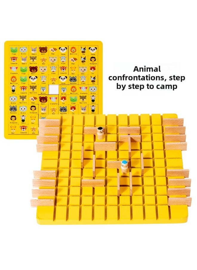 Step By Step Game Chess Primary School Students Multiplayer Battle Toys Children's Early Education Educational Desktop Games Training Wholesale-Color:Two-in-one Step By Step (animal Version)