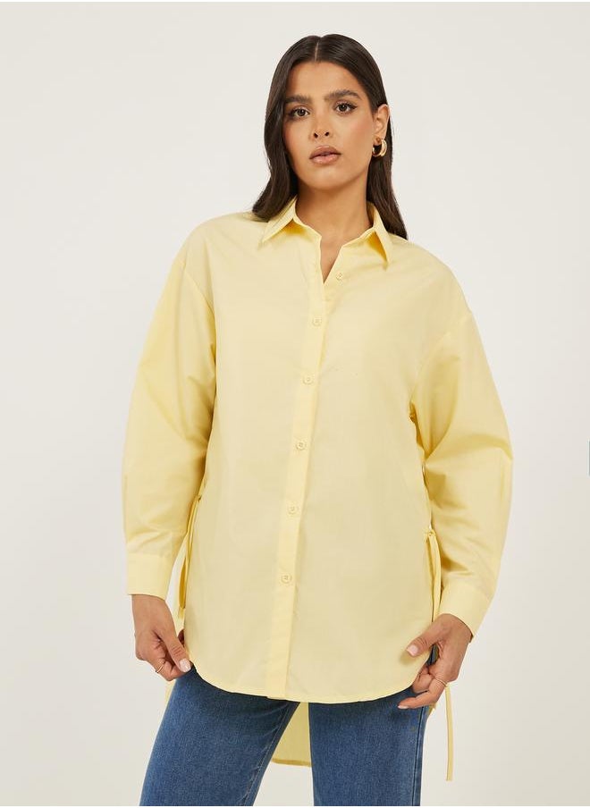 Oversized Longline Side Split Shirt