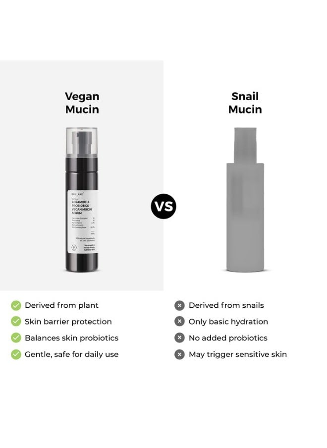 Vegan Mucin Power Repair Essence | Ceramide & Probiotics Serum for Hydration, Elasticity & Skin Barrier | For All Skin Types (100ML)
