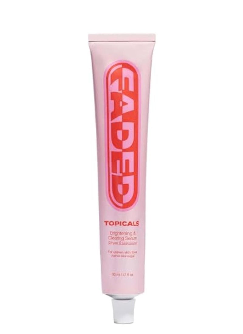 Topicals Faded Brightening and Clearing Serum | Reduces Discoloration, Post-Blemish Marks, Scars and Spots | Contains Kojic Acid and Niacinamide | Dermatologist-tested, Vegan, Cruelty-Free (1.7 Fl Oz)