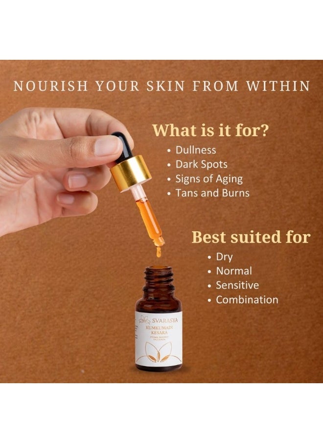 Kumkumadi tailam ayurvedic anti-aging Face Serum | Gives you glowing and brightened skin | Men and Women | 12 ml
