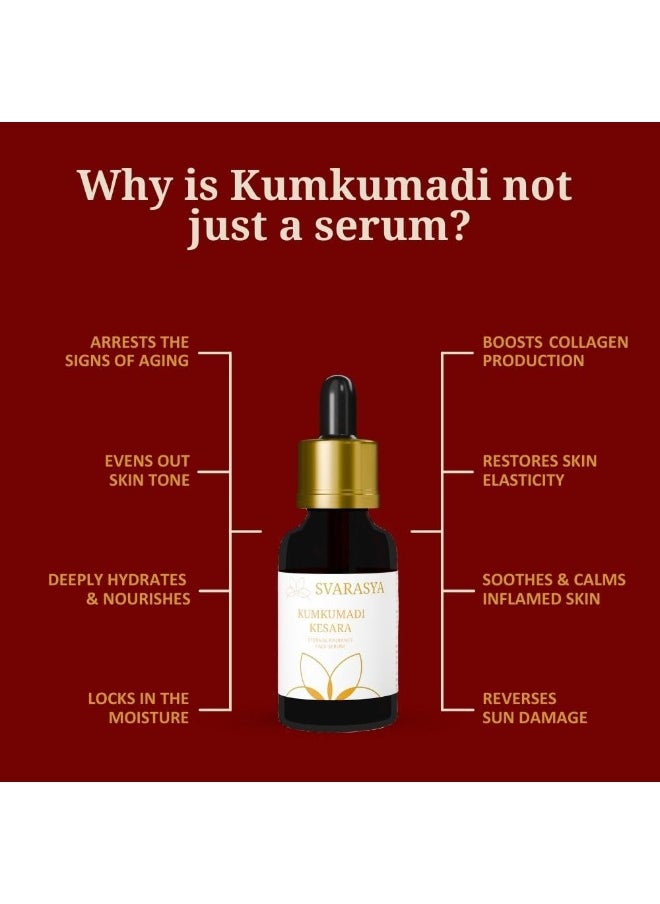 Kumkumadi tailam ayurvedic anti-aging Face Serum | Gives you glowing and brightened skin | Men and Women | 12 ml