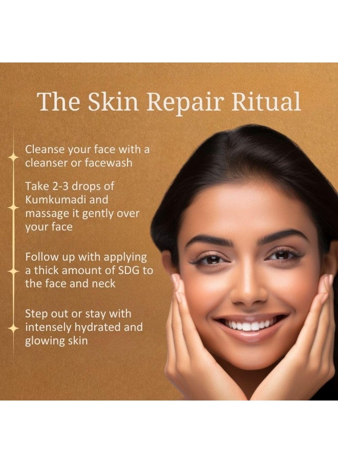 SAANJH- The Ultimate Skin Repair Combo for Radiant Skin | Shata Dhauta Ghrita (50ml) & Kumkumadi Kesara Tailam (12ml)