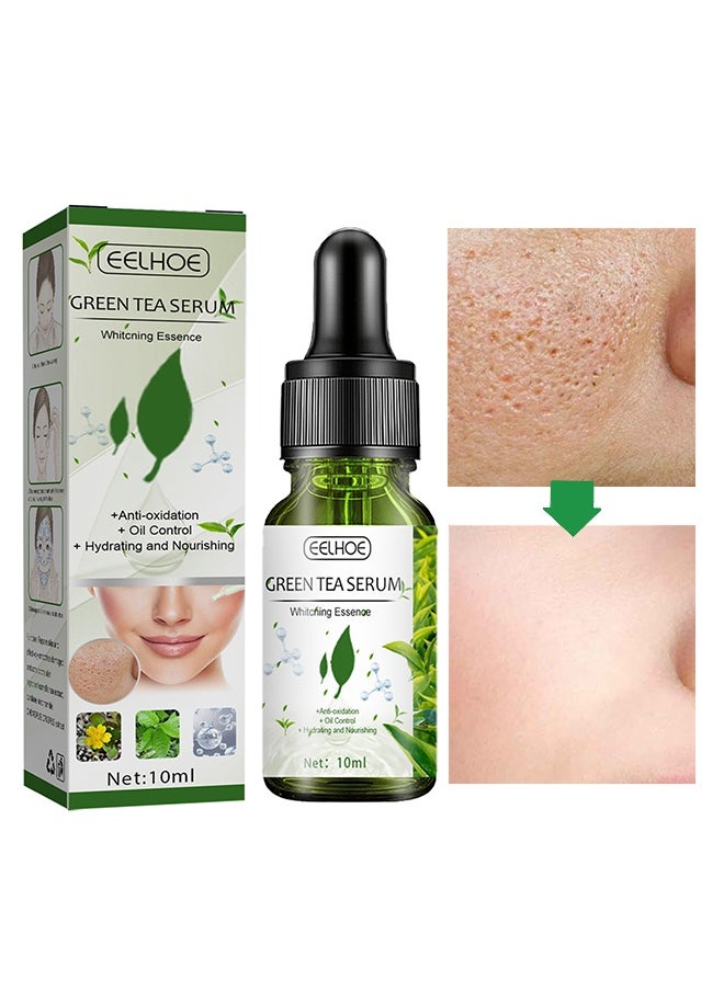 Green Tea Serum,Pore Shrinking Rejuvenates The Skin Moisturizing And Gently Shrinks,Anti-oxidation ,Oil control,hydrating and nourishing,Whitching Essenge (30ml）