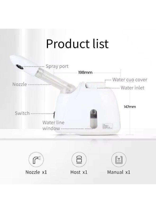 Face Steamer with 360° Rotatable Sprayer,Hot Mist Humidifier Steamer,Portable Facial Steamer for Personal Care,Use at Home or Salon