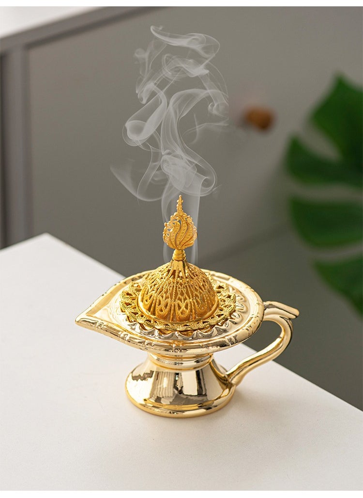 Incense burner Holder, home atmosphere decoration,Hollowed-out design, Bukhoor, 13.5*13.8 cm