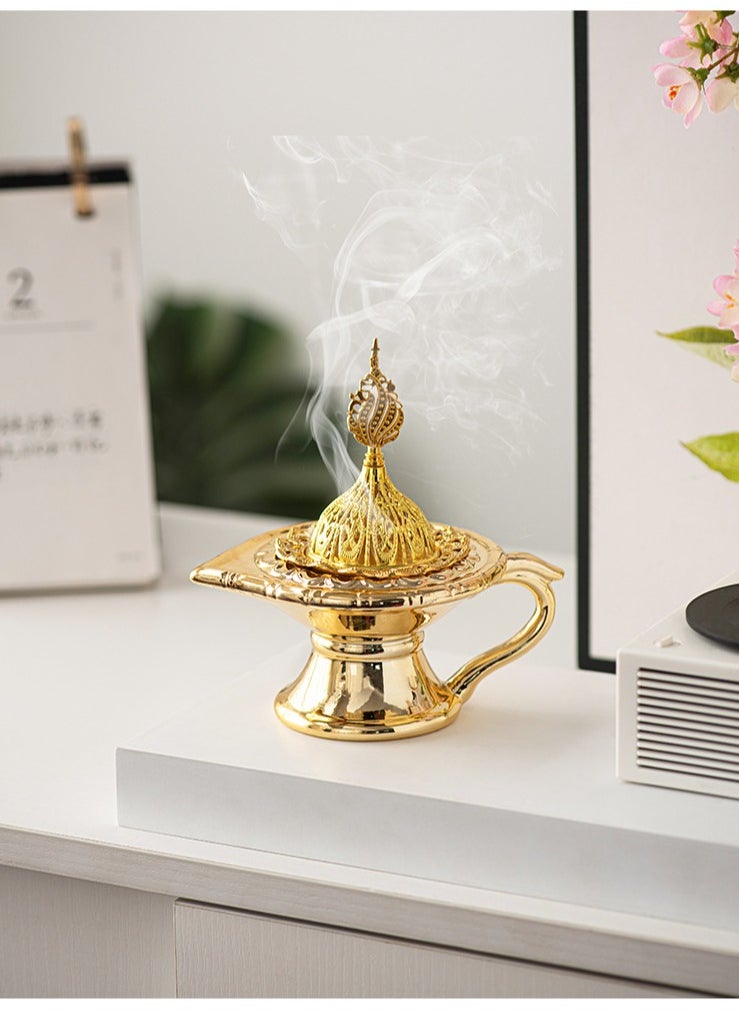 Incense burner Holder, home atmosphere decoration,Hollowed-out design, Bukhoor, 13.5*13.8 cm
