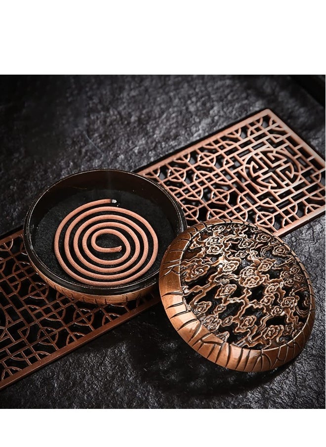 Coil Incense Holder Incense Container Cone Retro Incense Bowl Incense Holder for Relaxation and Meditation, Insulation use for Coil Incense Incense Ash Catcher for Home Office Yoga Ornament