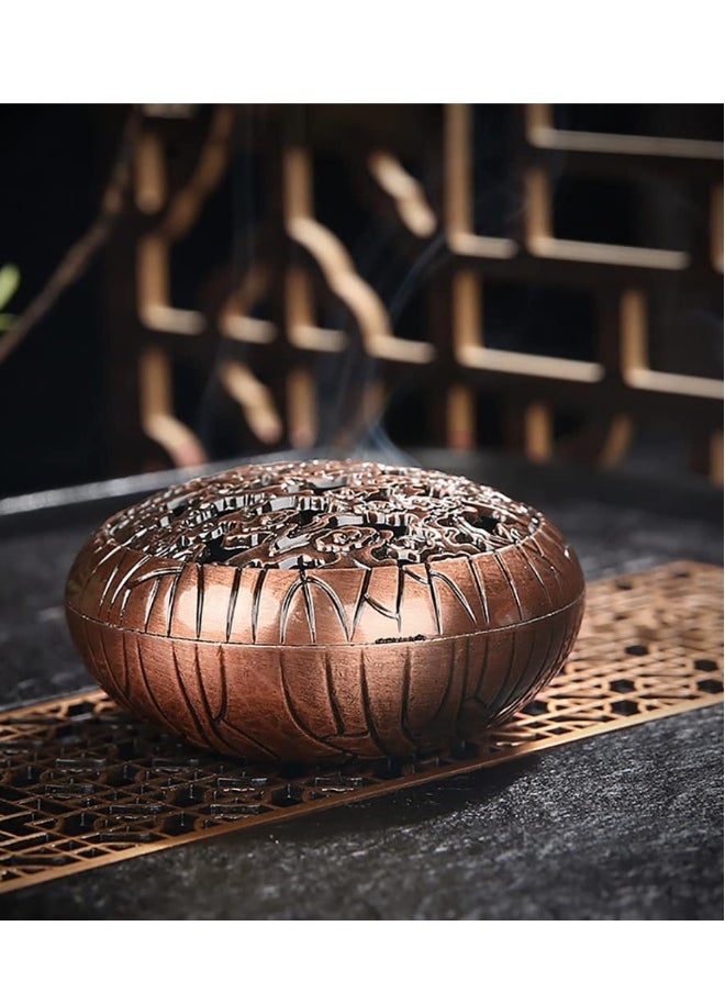 Coil Incense Holder Incense Container Cone Retro Incense Bowl Incense Holder for Relaxation and Meditation, Insulation use for Coil Incense Incense Ash Catcher for Home Office Yoga Ornament