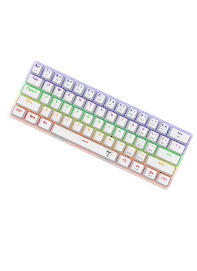 61 keys RGB Backlit Wired Mechanical Gaming Keyboard, Mini Keyboard, Waterproof for PC/Mac Gamer