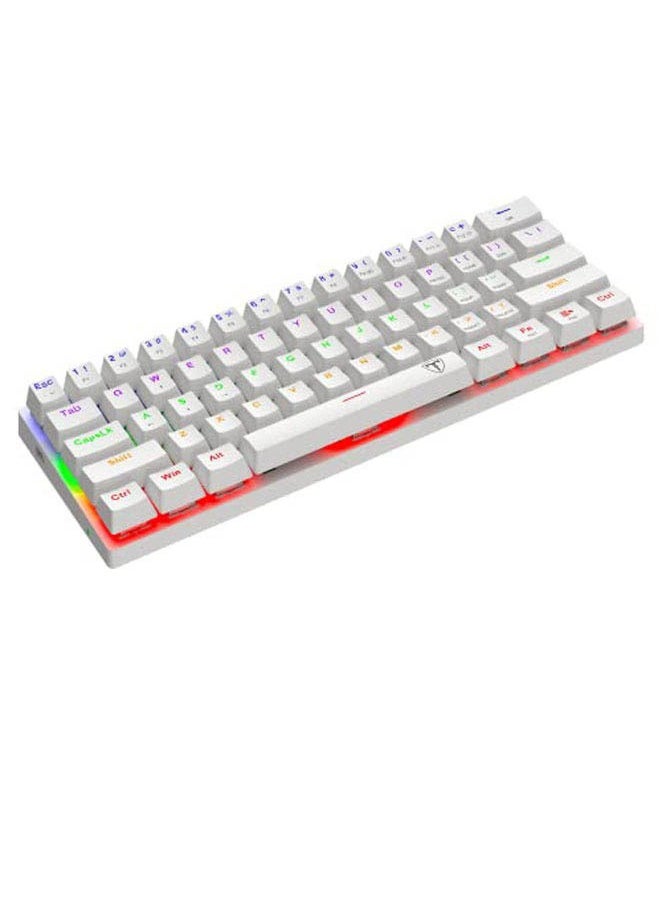 61 keys RGB Backlit Wired Mechanical Gaming Keyboard, Mini Keyboard, Waterproof for PC/Mac Gamer