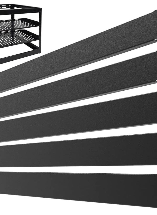 5 Pack 1U Black Metal Rack Mount Filler Panels for 19-Inch Server & Network Cabinets - Perfect for Enhancing Rack Aesthetics