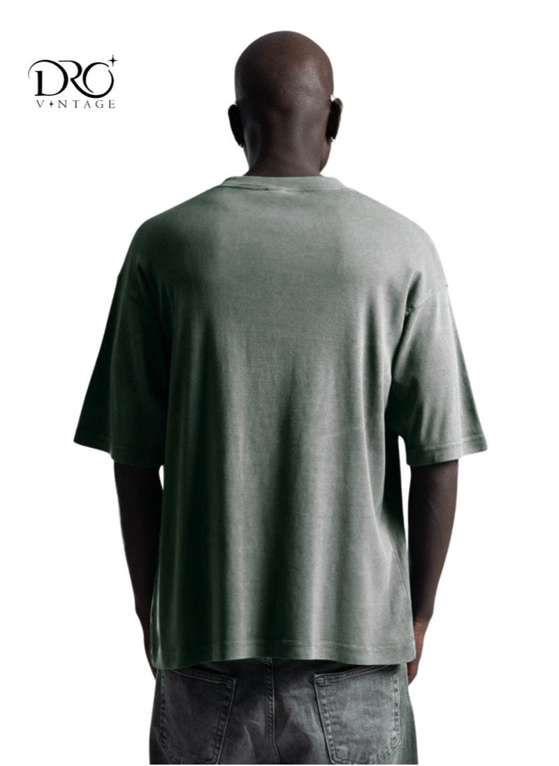 Grey Color Unisex Car Printed T-shirt