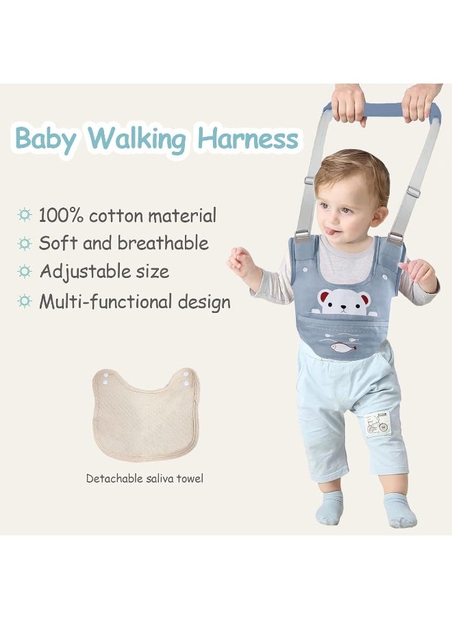 Ocanoiy Baby Walking Harness Handheld Baby Walker Assistant Belt Adjustable Toddler Infant Walker Safety Harnesses Standing Up Walking Learning Helper with Detachable Crotch for 9-24 Month Old