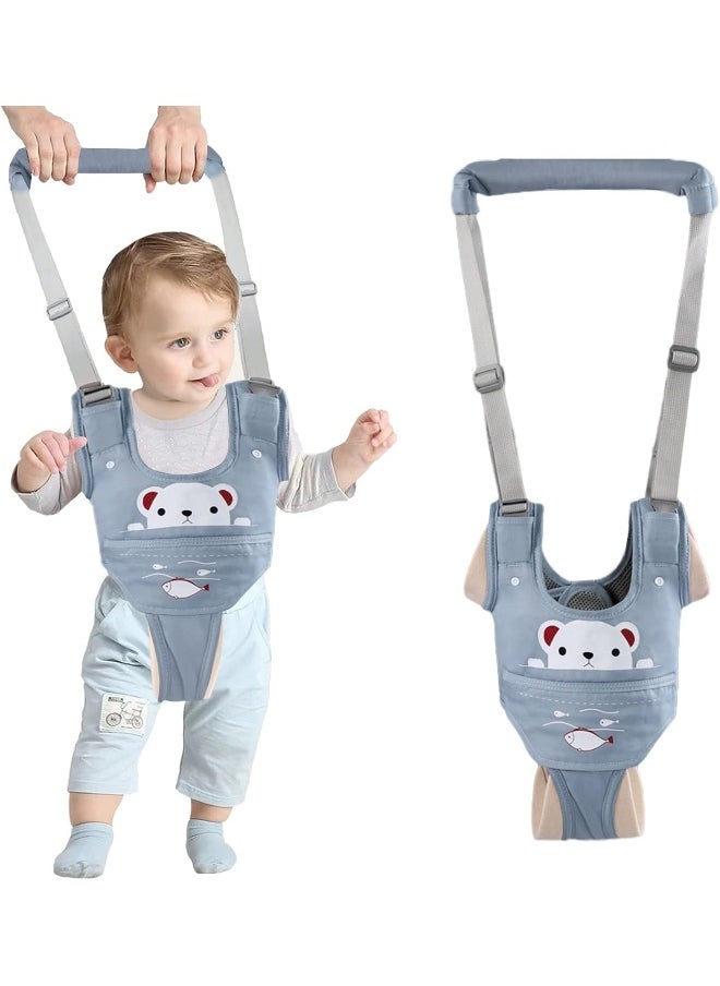 Ocanoiy Baby Walking Harness Handheld Baby Walker Assistant Belt Adjustable Toddler Infant Walker Safety Harnesses Standing Up Walking Learning Helper with Detachable Crotch for 9-24 Month Old