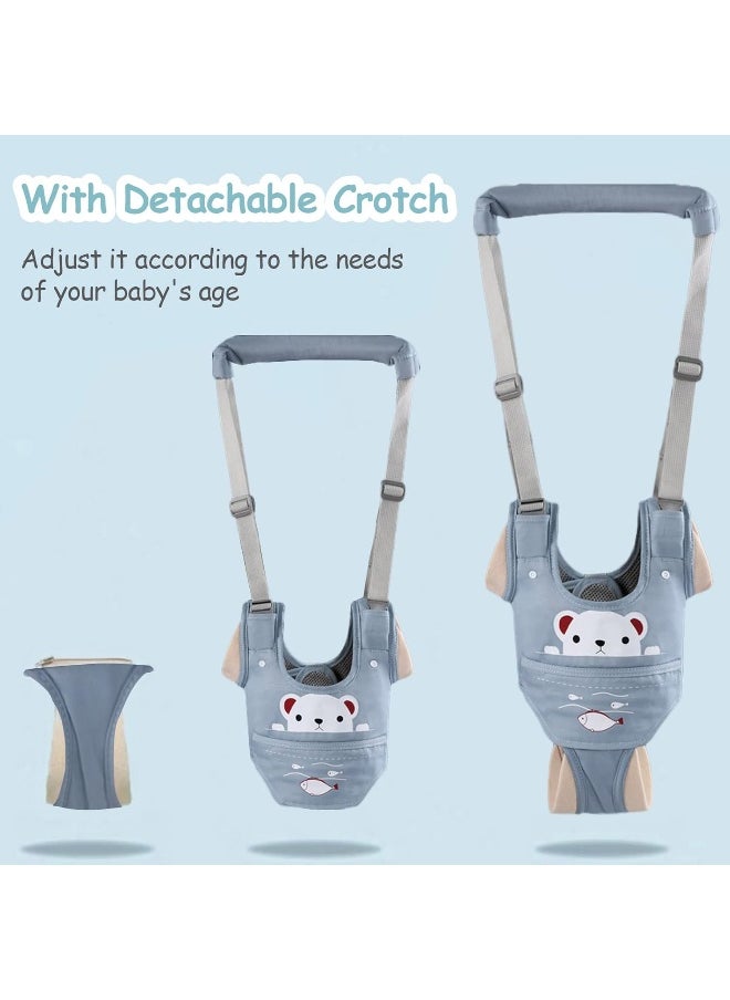 Ocanoiy Baby Walking Harness Handheld Baby Walker Assistant Belt Adjustable Toddler Infant Walker Safety Harnesses Standing Up Walking Learning Helper with Detachable Crotch for 9-24 Month Old